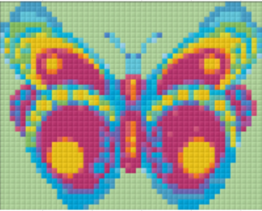 Butterfly Green-Violet - 1 Baseplate PixelHobby Mini-mosaic Kit